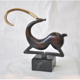 銅雕長角羊 y14182 立體雕塑.擺飾 立體擺飾系列-動物、人物系列